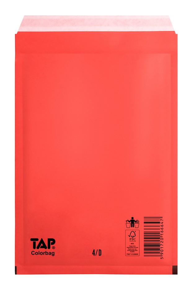 Koperta ochronna D/14 czerwona 200x275 [180x265] TAP ColorBag (5szt)